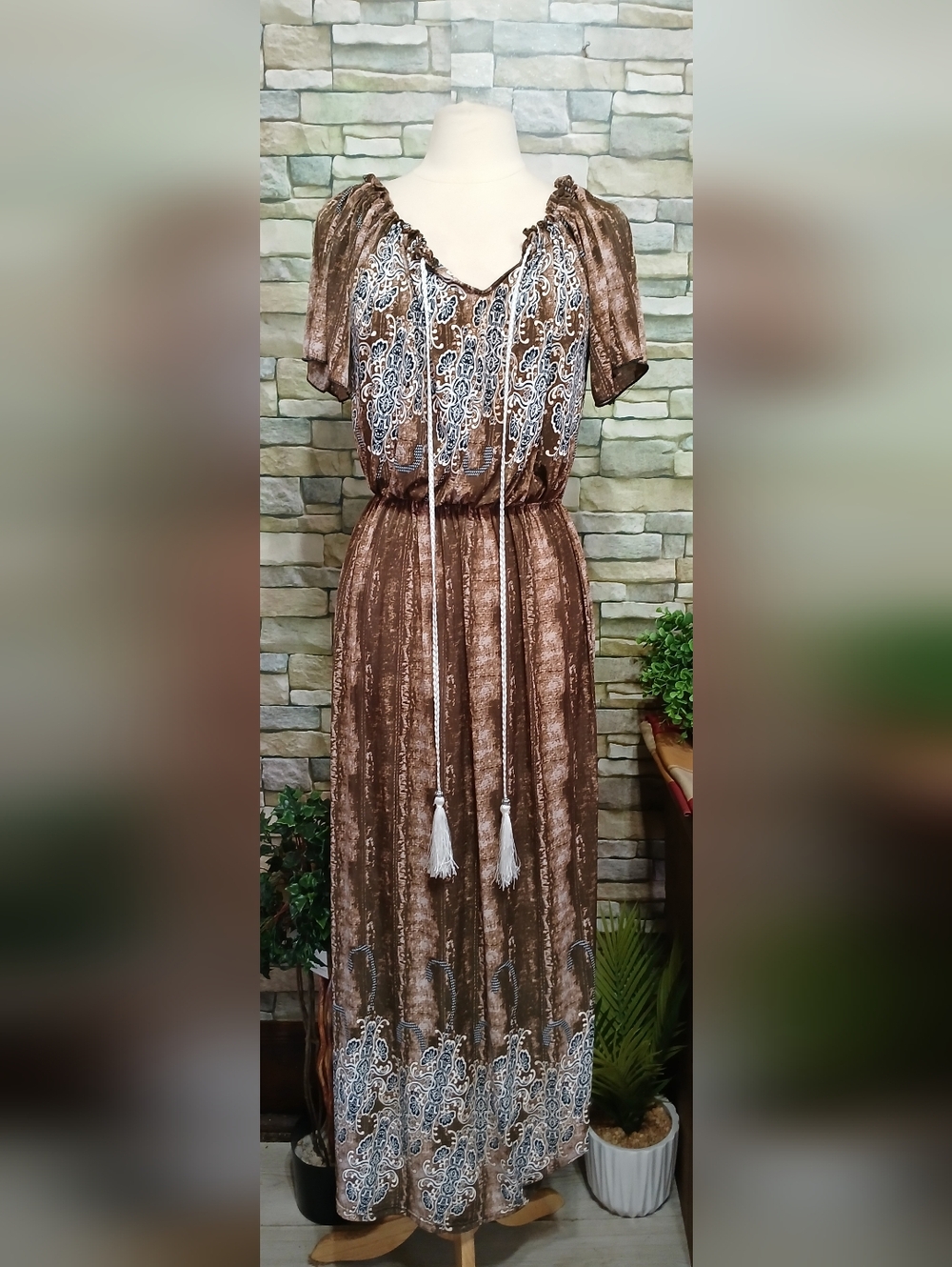 New Ace Fashion Women's Spring Summer Boho Lounge Dress Size 2X